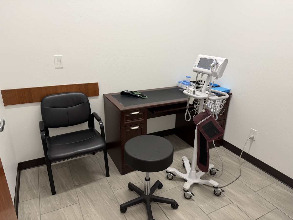 Patient intake room at the Panama Lane clinic